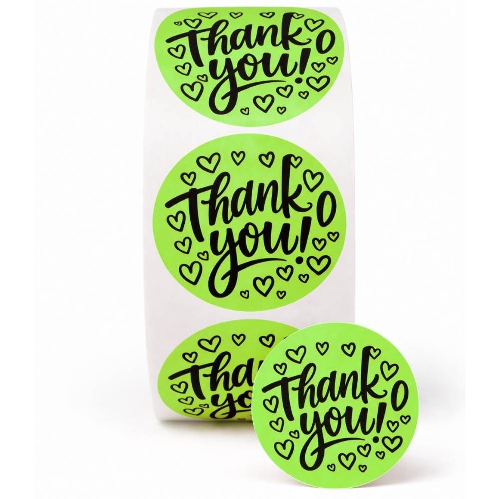 100 Thank You Stickers 2 Inch Round Small Business Packaging - Picture 5 of 11